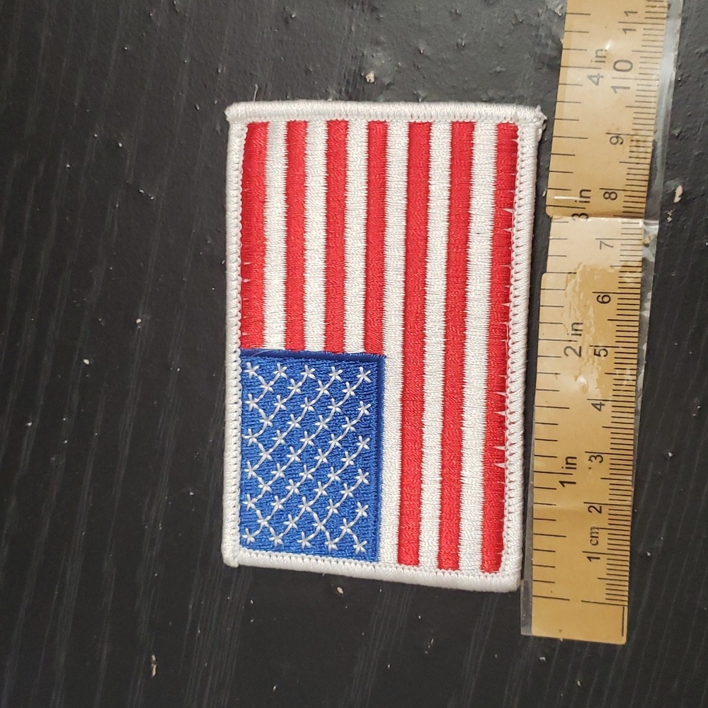 All 5 American flag patches